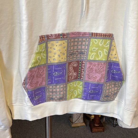 NWT Coney Island Picnic Hoodie | Organic Cotton Coastal College Style Patchwork - Picture 2 of 8